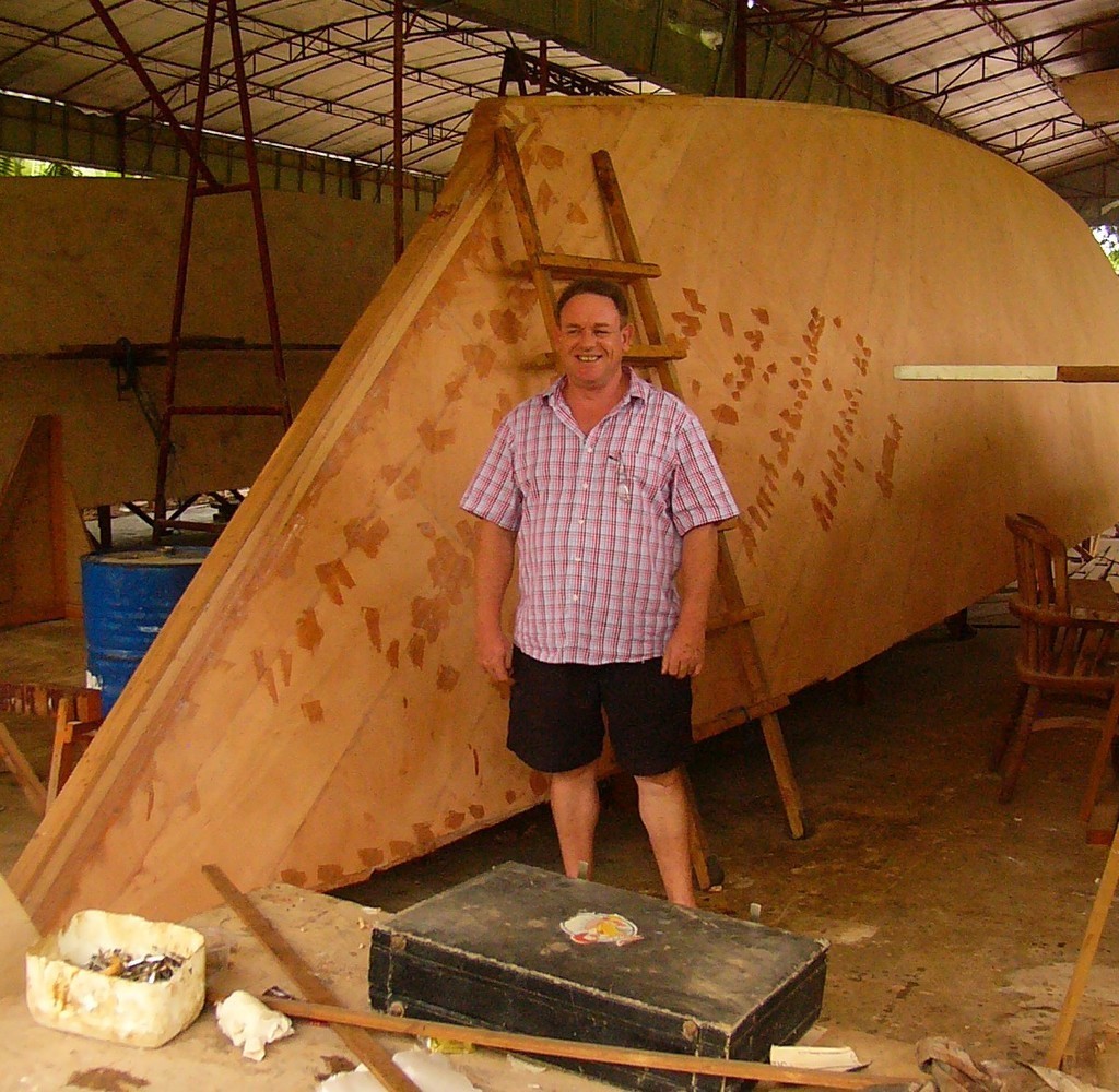 Andy Smith with Islander 65  &copy; OceansWatch www.oceanswatch.org
